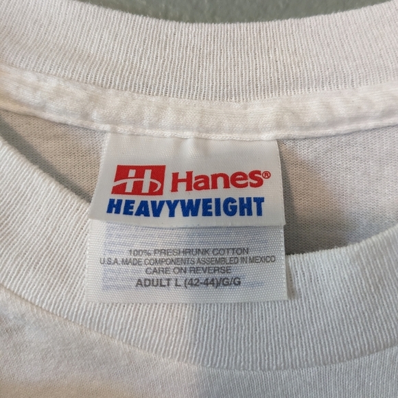 Vintage Hummingbird Floral White Tee Size L - Picture 3 of 4